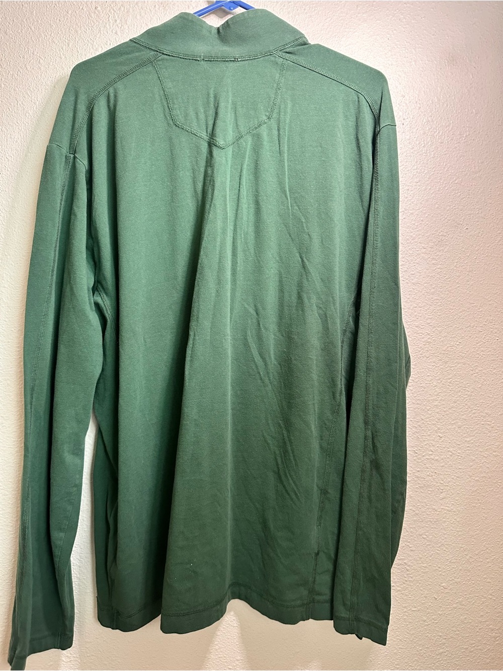 Eddie Bauer Forest Green Half-Zip‎ Pullover Mens XL Tall - Picture 3 of 10